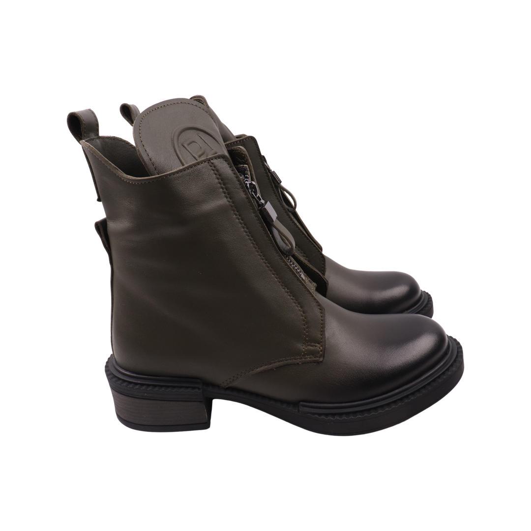 Ботинки женские Aquamarin из кожи р. 39 Коричневый (2170-23ZHC)