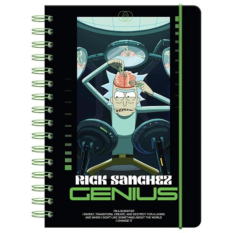 Блокнот KITE Rick and Morty на спирали A5 80 л. клетка (RM24-190)