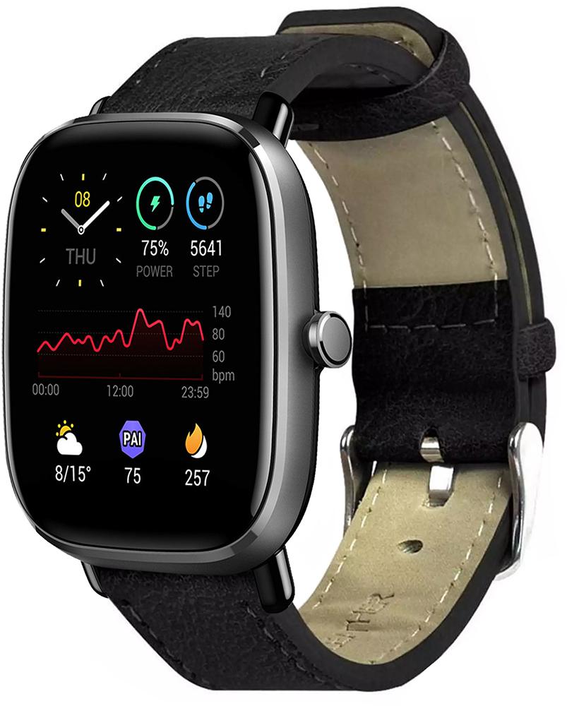 Ремінець шкіряний Classico Retro для Amazfit GTS 2 mini (20614)