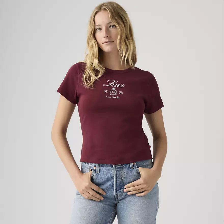 Футболка женская Levi's Graphic Rickie Tee XL Бордовый (199105724529)