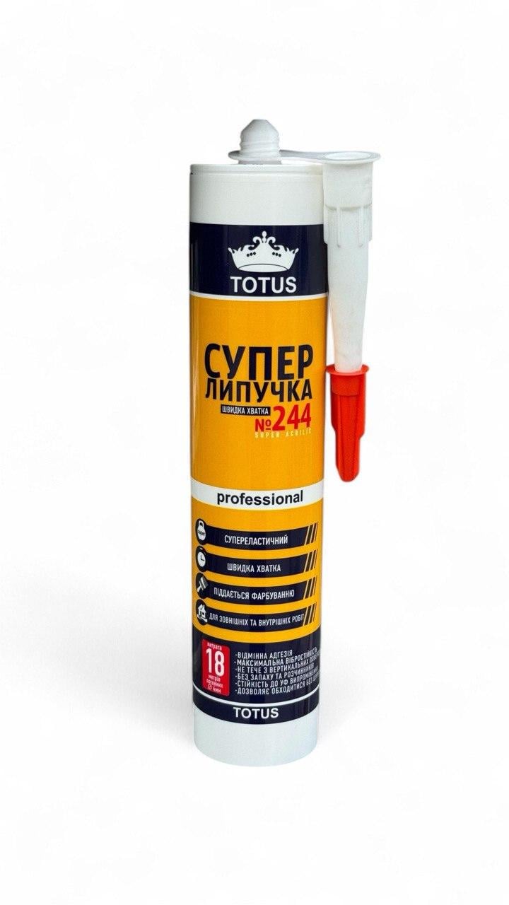 Клей монтажный супер липучка TOTUS №244 280 мл (31642063)
