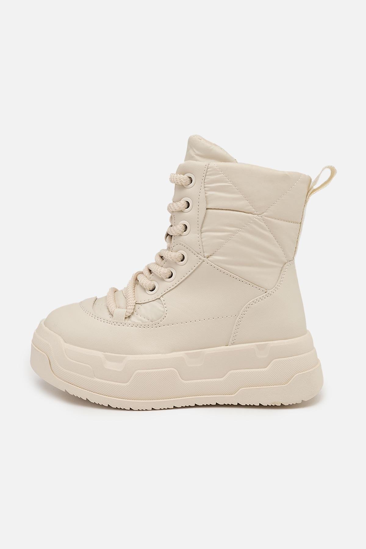 Ботинки детские зимние ЦБ-00255768 для девочки р. 35 Бежевый (29086193)