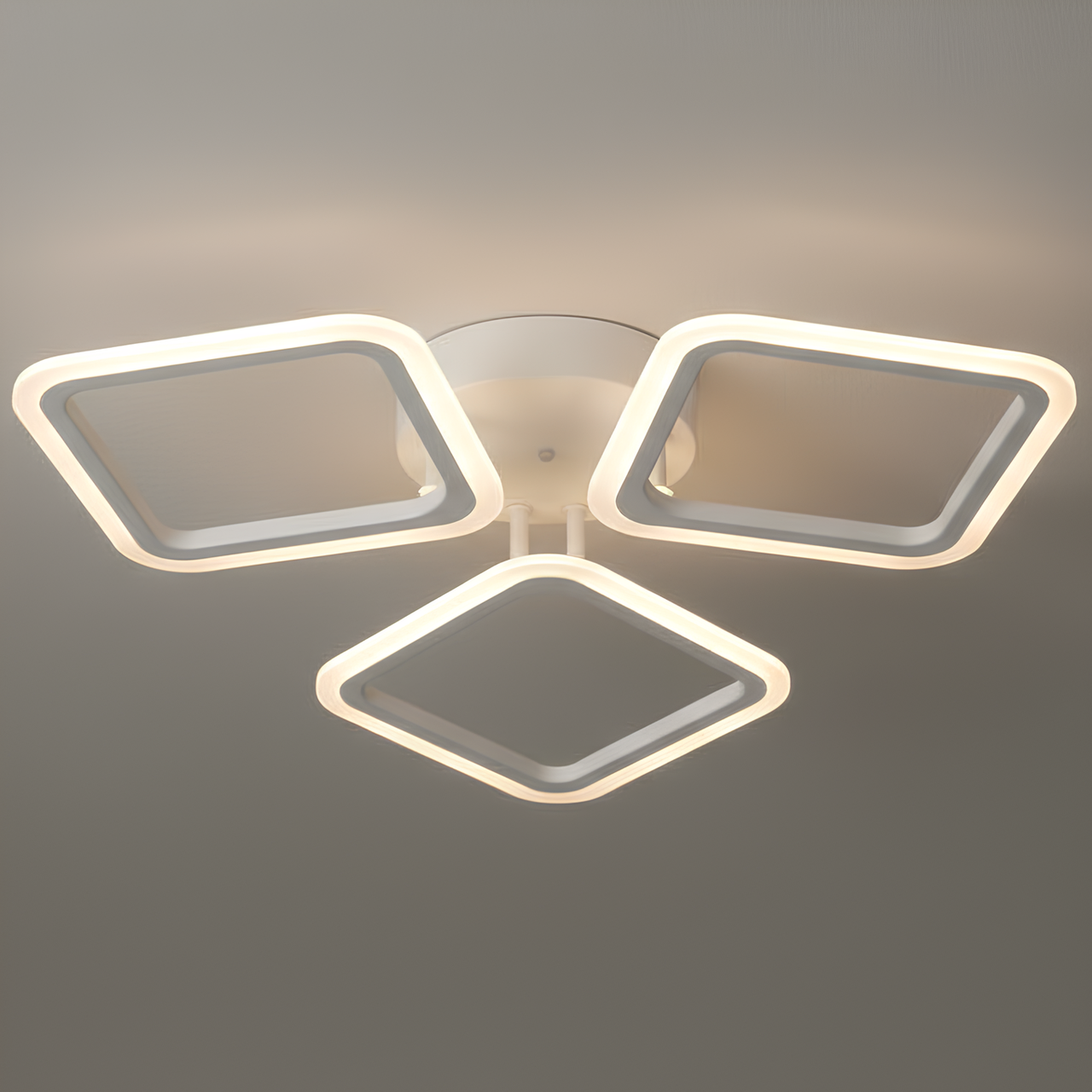 Люстра світлодіодна Valeso 66W з квадратними плафонами 3000-6500K Білий (G 2929/3BIG WT) Люстра світлодіодна Valeso 66W з квадратними плафонами 3000-6500K Білий (G 2929/3BIG WT)