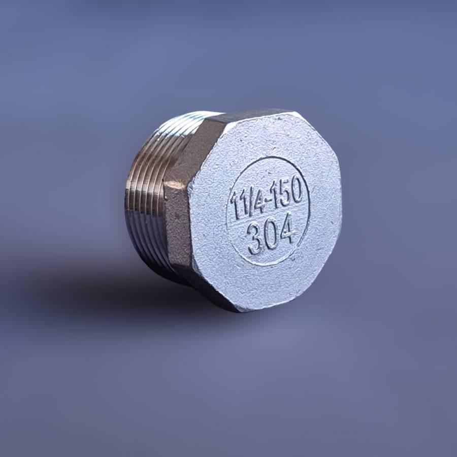 Заглушка резьбовая восьмигранная DN32 BSPP н/ж сталь AISI304 Class-150 наружная резьба 1-1/4" (29203222) - фото 3 Заглушка резьбовая восьмигранная DN32 BSPP н/ж сталь AISI304 Class-150 наружная резьба 1-1/4" (29203222) - фото 3
