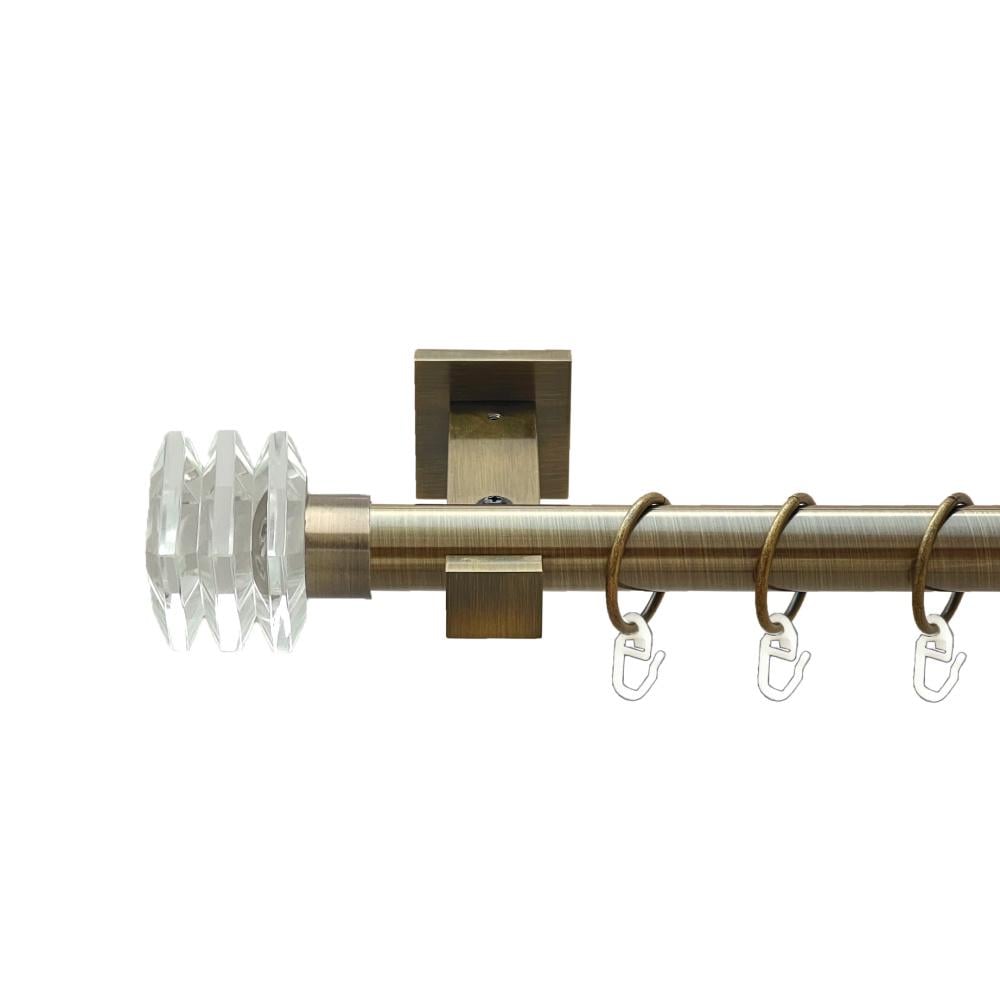 Карниз Orvit Міліора металевий однорядний техно гладка труба кільце металеве 25 мм 240 см Антик (00-00025886)