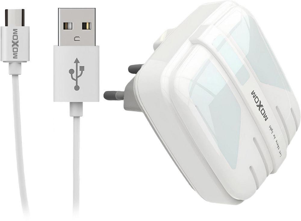 Зарядний пристрій Moxom MX-HC33 2 USB 2,4A кабель Type-C White (34914)