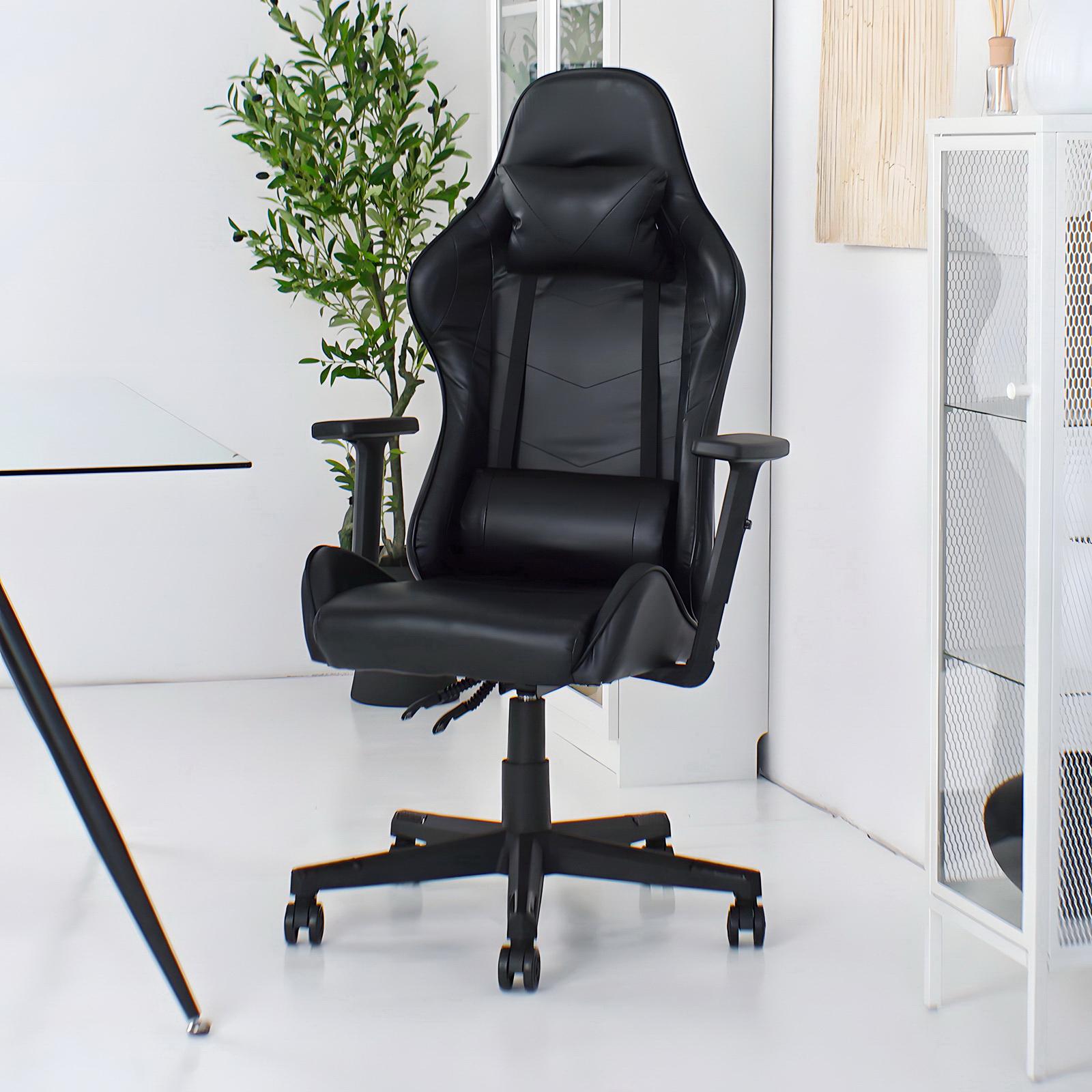 Крісло ігрове комп'ютерне для офісу та дому 4Points XT з подушками Чорний (40043) - фото 1 Крісло ігрове комп'ютерне для офісу та дому 4Points XT з подушками Чорний (40043) - фото 1