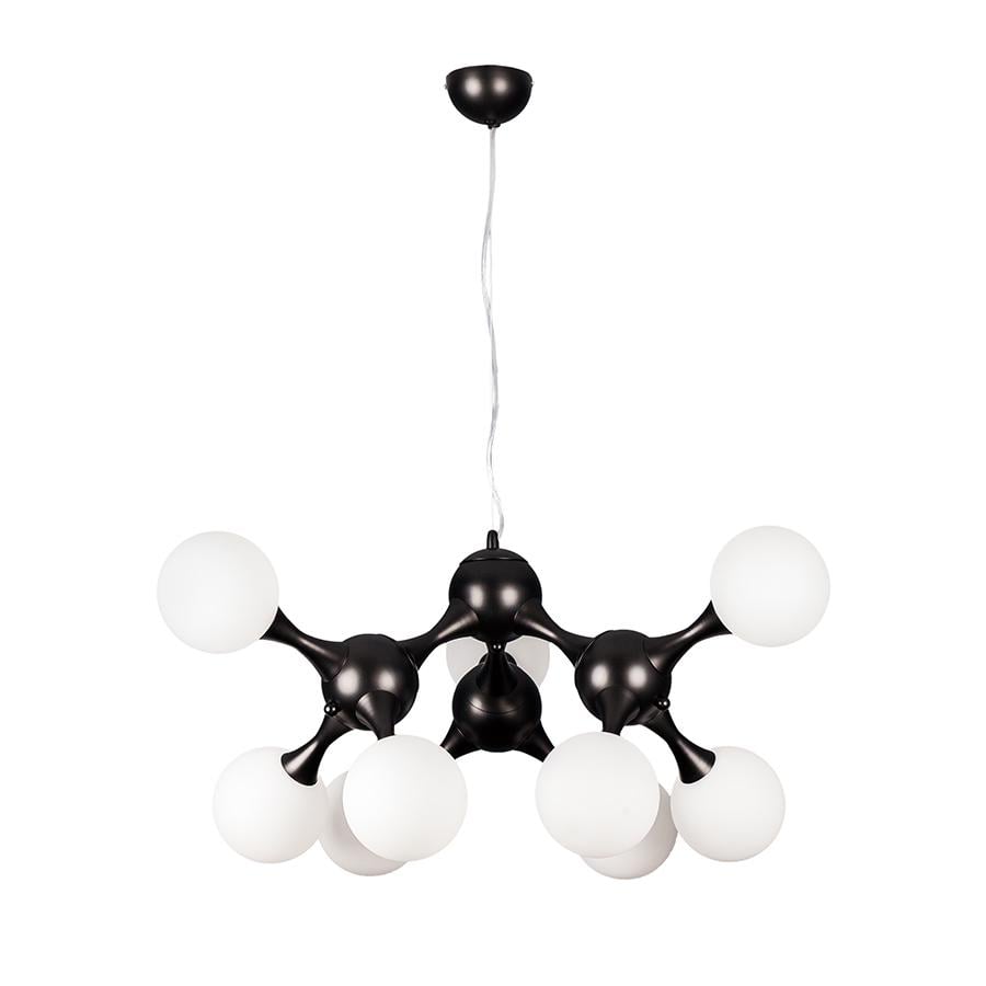 Люстра молекула подвесная Levistella 7529816-9 BK/WH Черный/Белый 