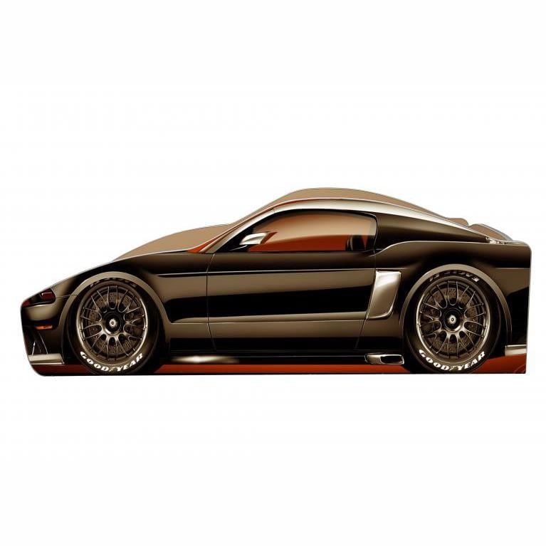 Кровать машина Viorina-Deko Бренд Mustang B - 14 80х170 см Коричневый (Ламинированная ДСП)