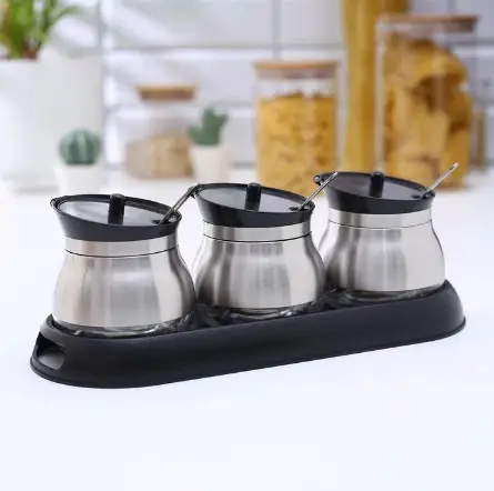 Набор банок для сыпучих продуктов Frico FRU-127 7 пр. Черный (EPI-23112025-108)