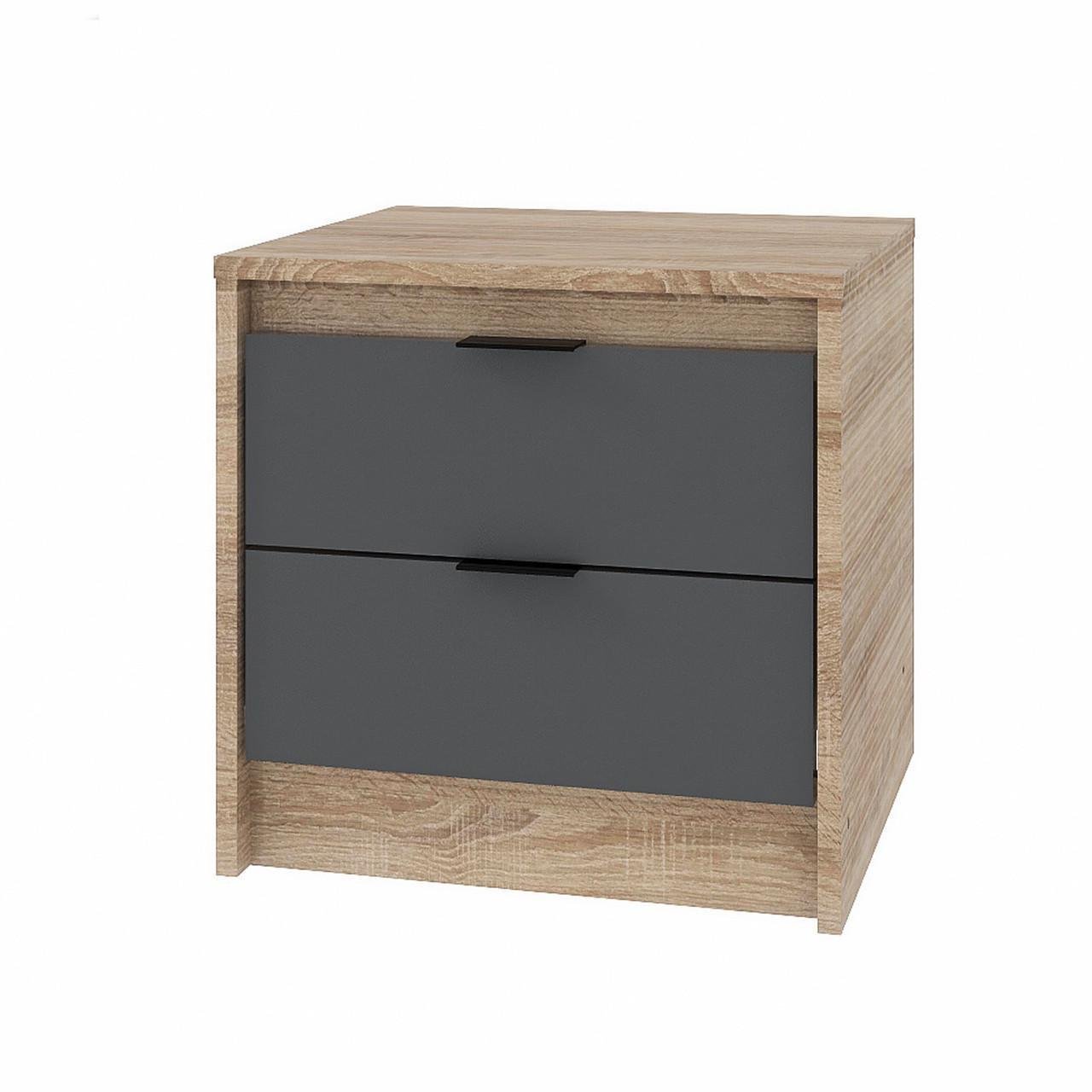 Тумба прикроватная Сити-450 Эверест 452х380х442 мм Дуб сонома/Графитовый (EVR-20727.02) - фото 6 Тумба прикроватная Сити-450 Эверест 452х380х442 мм Дуб сонома/Графитовый (EVR-20727.02) - фото 6