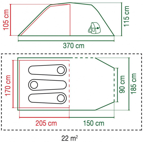 Палатка Coleman Cortes 3 (2000030275) - фото 2