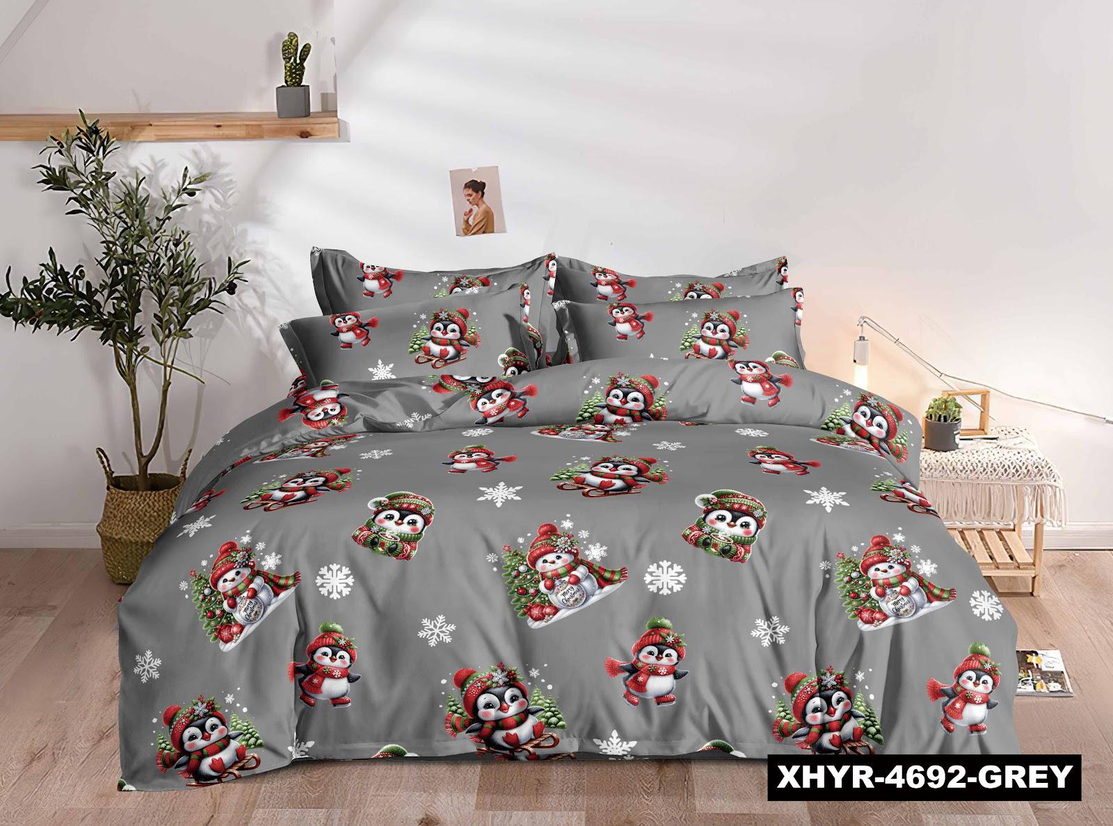 Комплект постільної білизни байка двоспальний 180x220 см 70х70 см Сірий (4692)