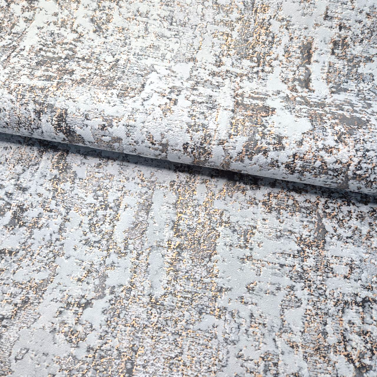 Обои виниловые Славянские обои 3808-02 в гостиную/спальню/коридор/офис/комнату/кабинет 10,05x1,06 м Серый/Графитовый (2292710448)