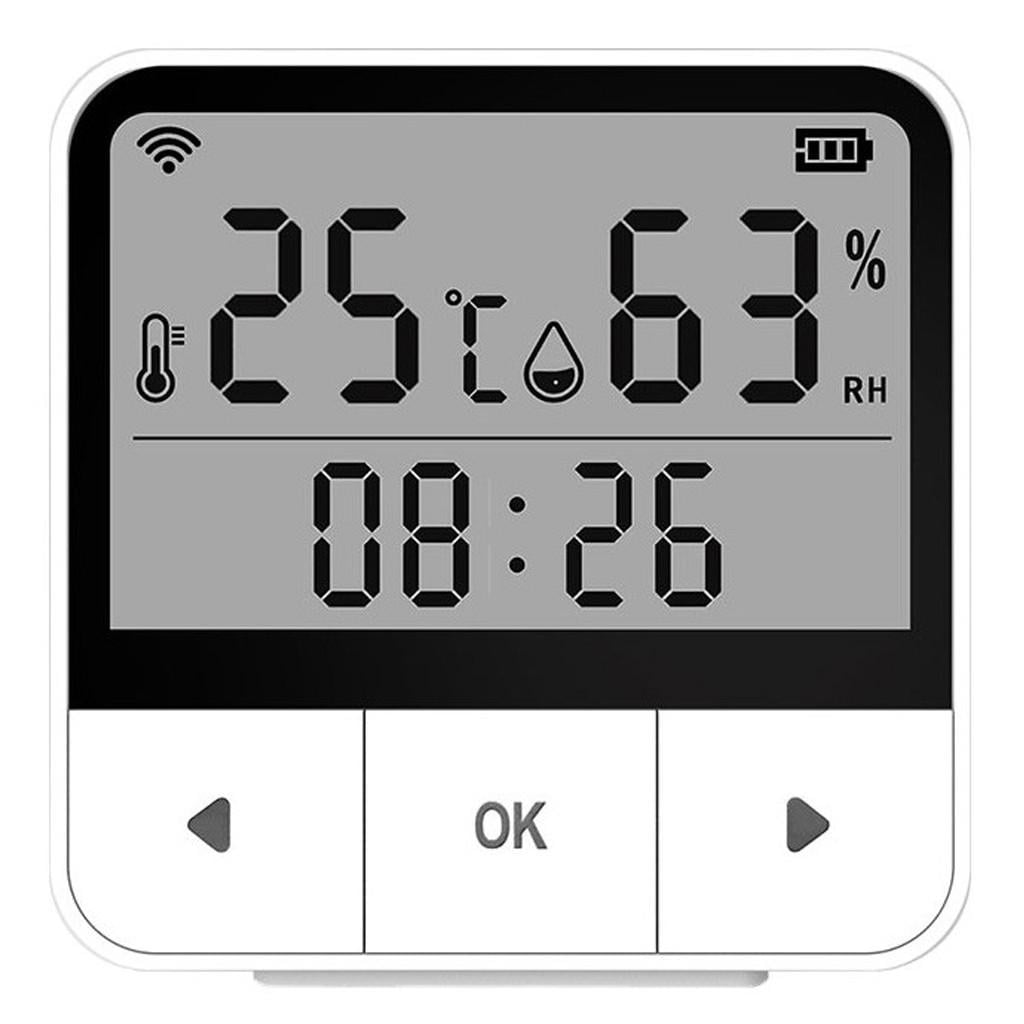 Термогігрометр кімнатний Wifi USmart THD-04w розумний датчик температури та вологості з дисплеєм та годинником Tuya