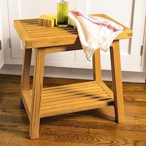 Табурет для ванной из дерева Ислер Карри (ТВН-013003)