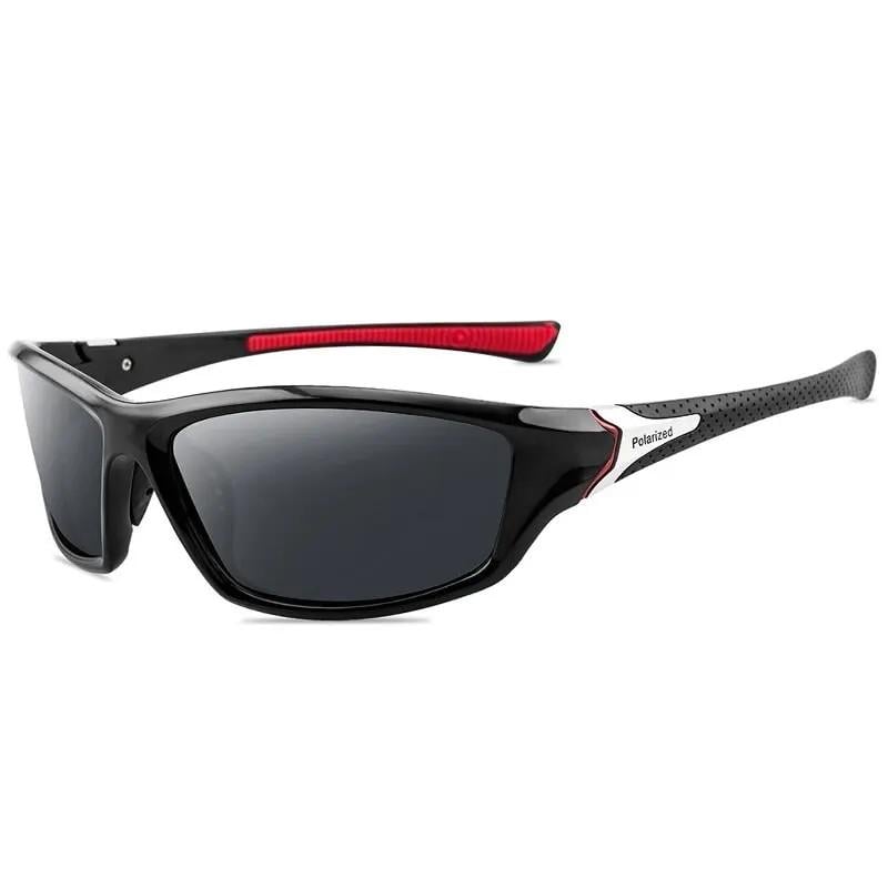 Солнцезащитные очки мужские поляризованные UV400 D120 Black/Red (34968398)