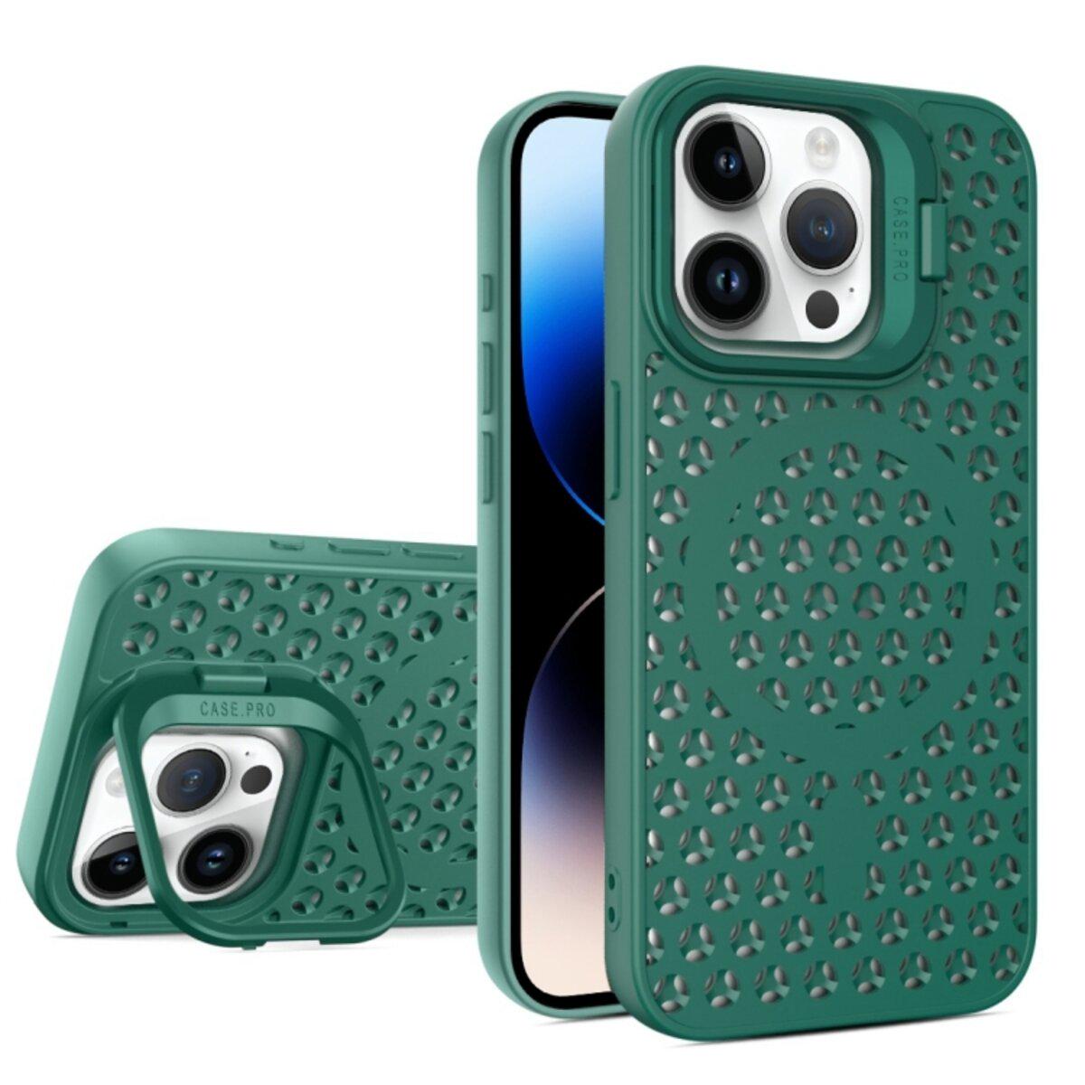 Противоударный чехол с подставкой Cosmic Grater Stand for Apple iPhone 14 Pro Dark Green
