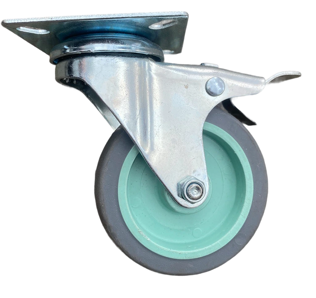 Колесо поворотное на площадке с тормозом 75 мм (1851001877)