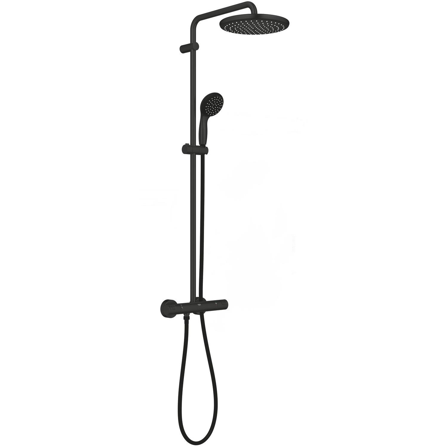 Душова система з термостатом Grohe QuickFix Vitalio Start 266772430 CV031147 Чорний (161929) - фото 1