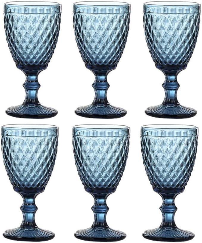 Набір келихів для вина Elodia Вінтаж 320 мл 6 шт. Синій - фото 2 Набір келихів для вина Elodia Вінтаж 320 мл 6 шт. Синій - фото 2