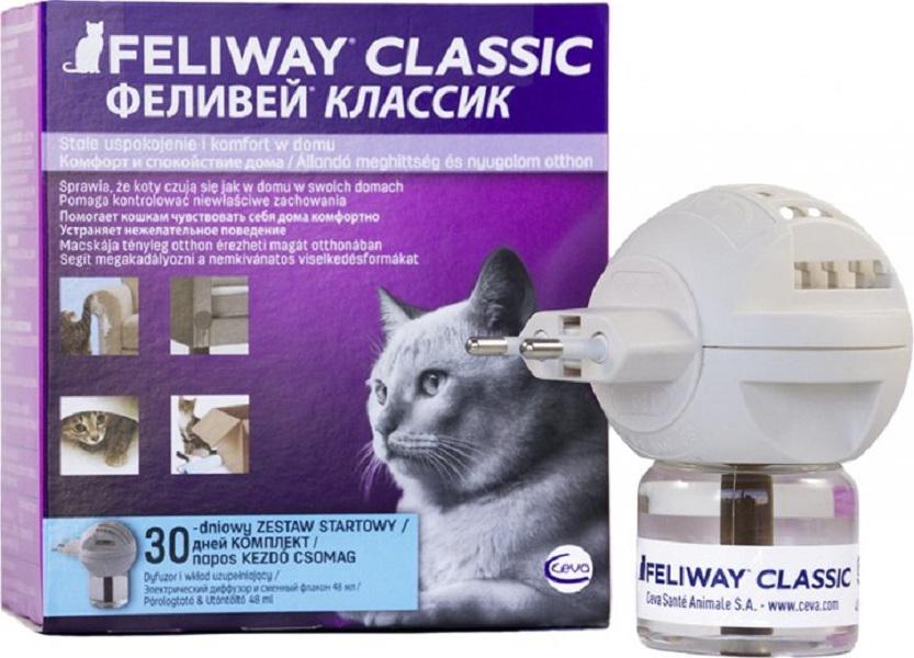 Диффузор и сменный блок для кошек во время стресса Ceva Feliway Classic Феливей Классик