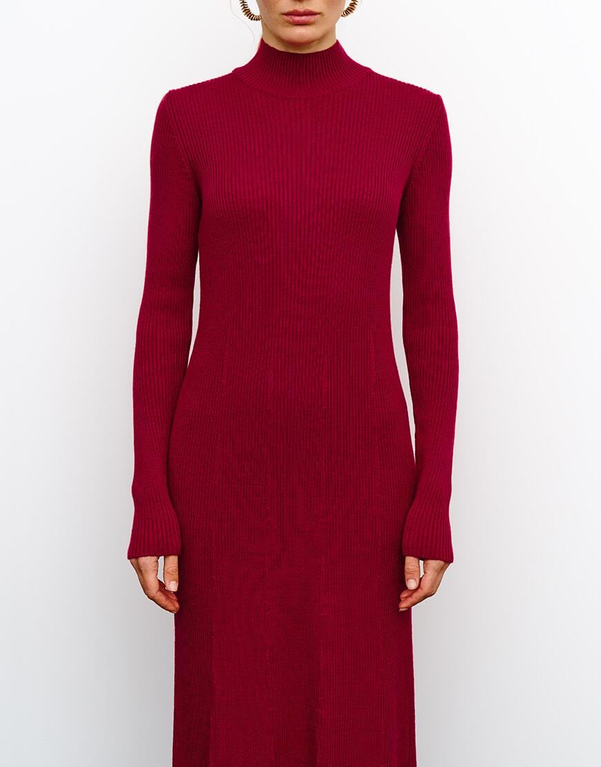 Сукня Aveline J.D.WOOL вишнева XS-S - фото 3