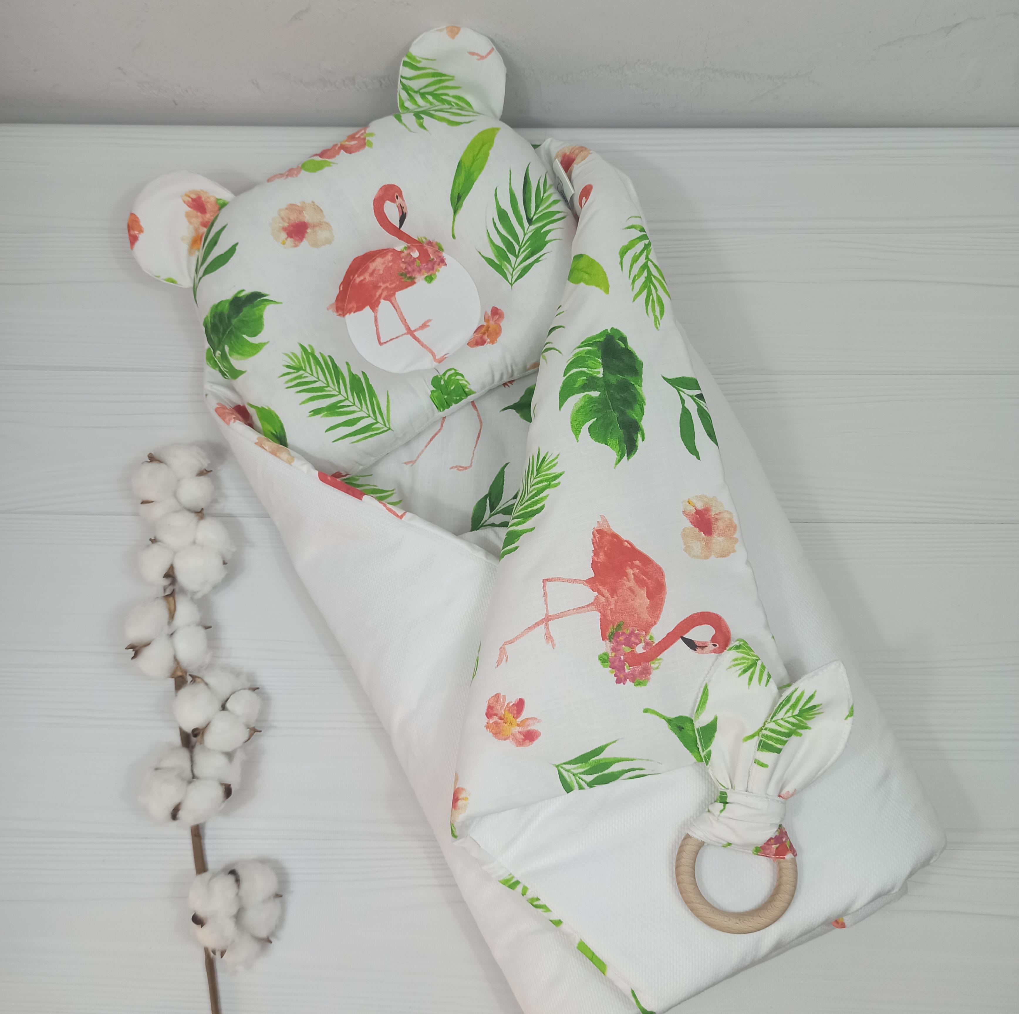 Плед a.l.babybox Фламинго с утеплителем и подушкой с комфортом Белый (NA 18243668) Плед a.l.babybox Фламинго с утеплителем и подушкой с комфортом Белый (NA 18243668)