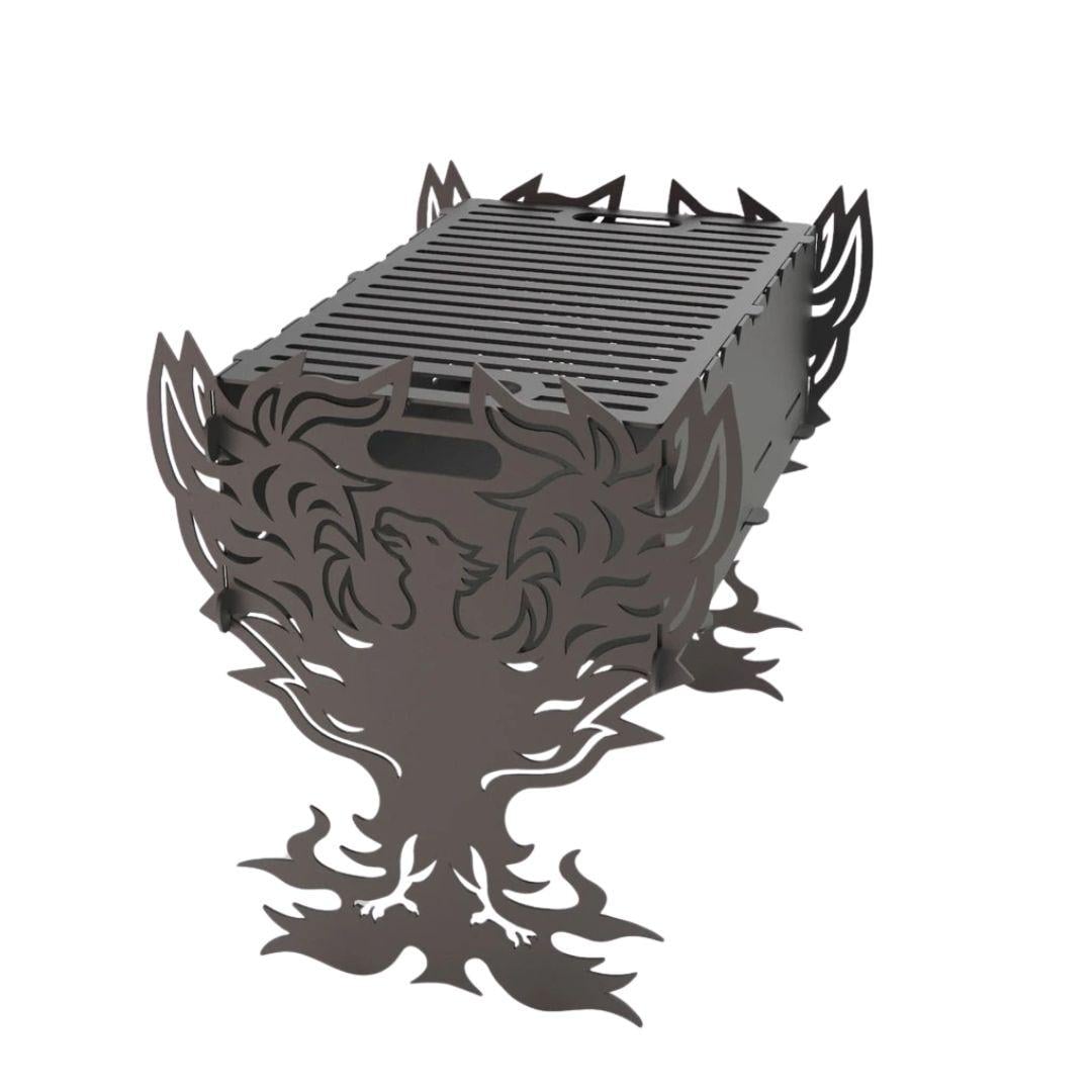 Мангал-гриль Carino Fenix ​​разборный 536х401х484 мм металл 3 мм без покрытия (F43)