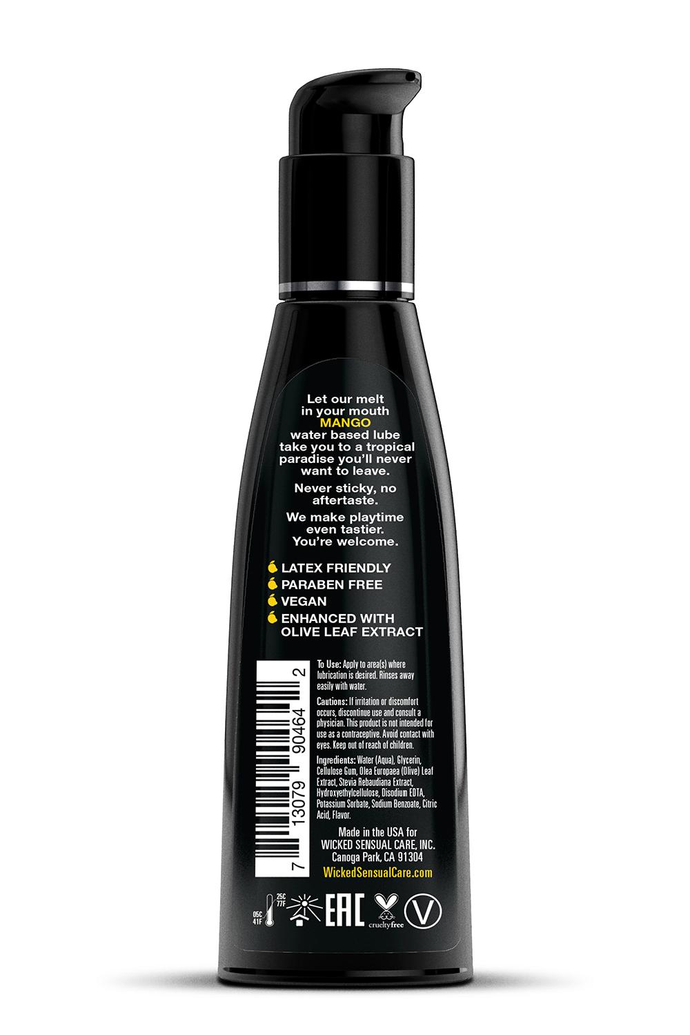 Їстівний лубрикант зі смаком Манго WICKED AQUA Mango Lube 120 мл - фото 4