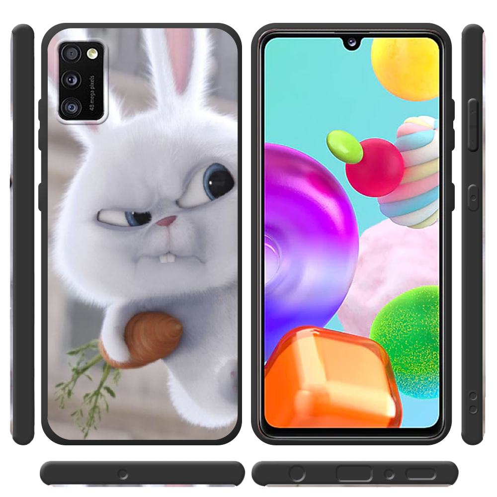 Чехол BoxFace Samsung A415 Galaxy A41 Rabbit Snowball Черный силикон (39755-up1116-42020) - фото 2