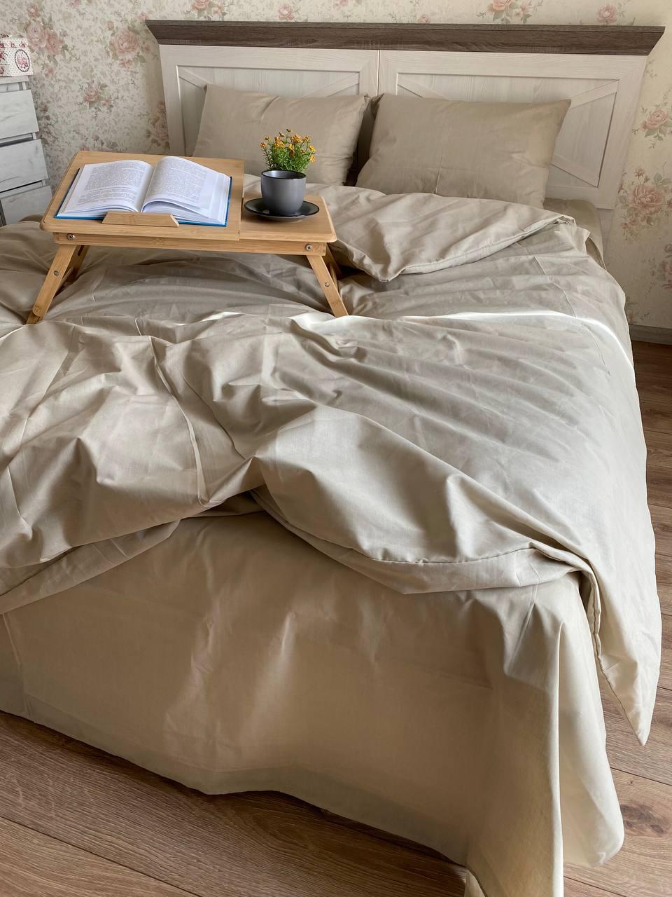 Комплект постільної білизни бавовна двоспальний Бежевий (2332569810) - фото 3