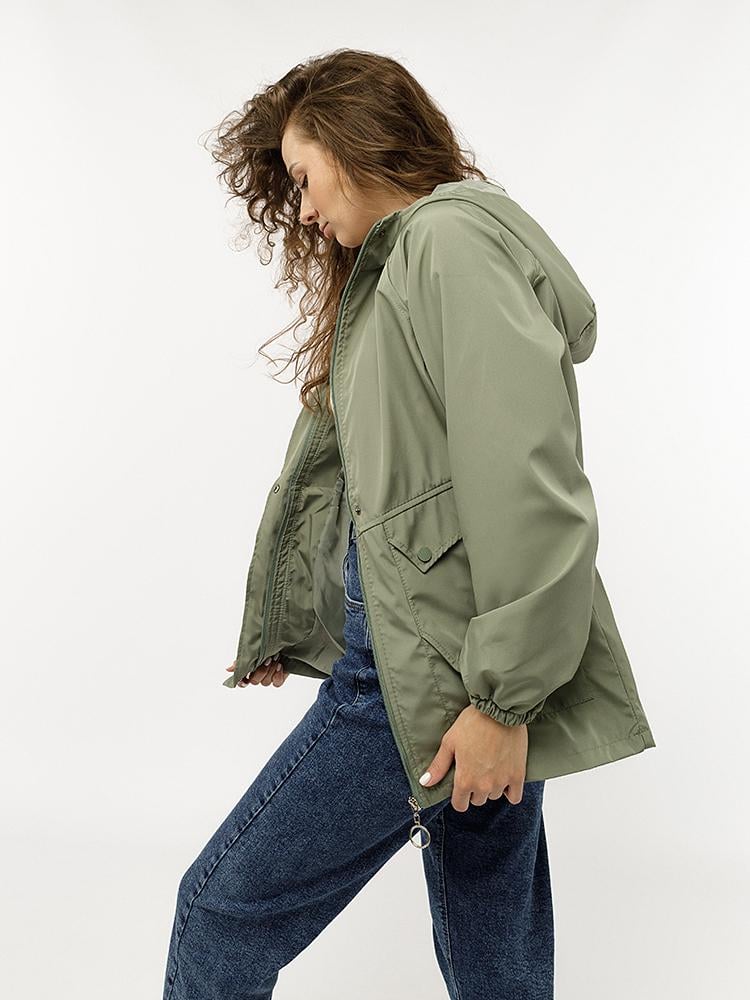 Вітровка жіноча ЦБ-00226171 р. 42 Оливковий (28421878) - фото 2 Вітровка жіноча ЦБ-00226171 р. 42 Оливковий (28421878) - фото 2