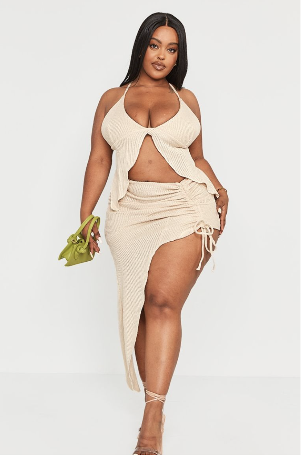 Юбка Pretty Little Thing CNF4966 р. 56 Бежевый