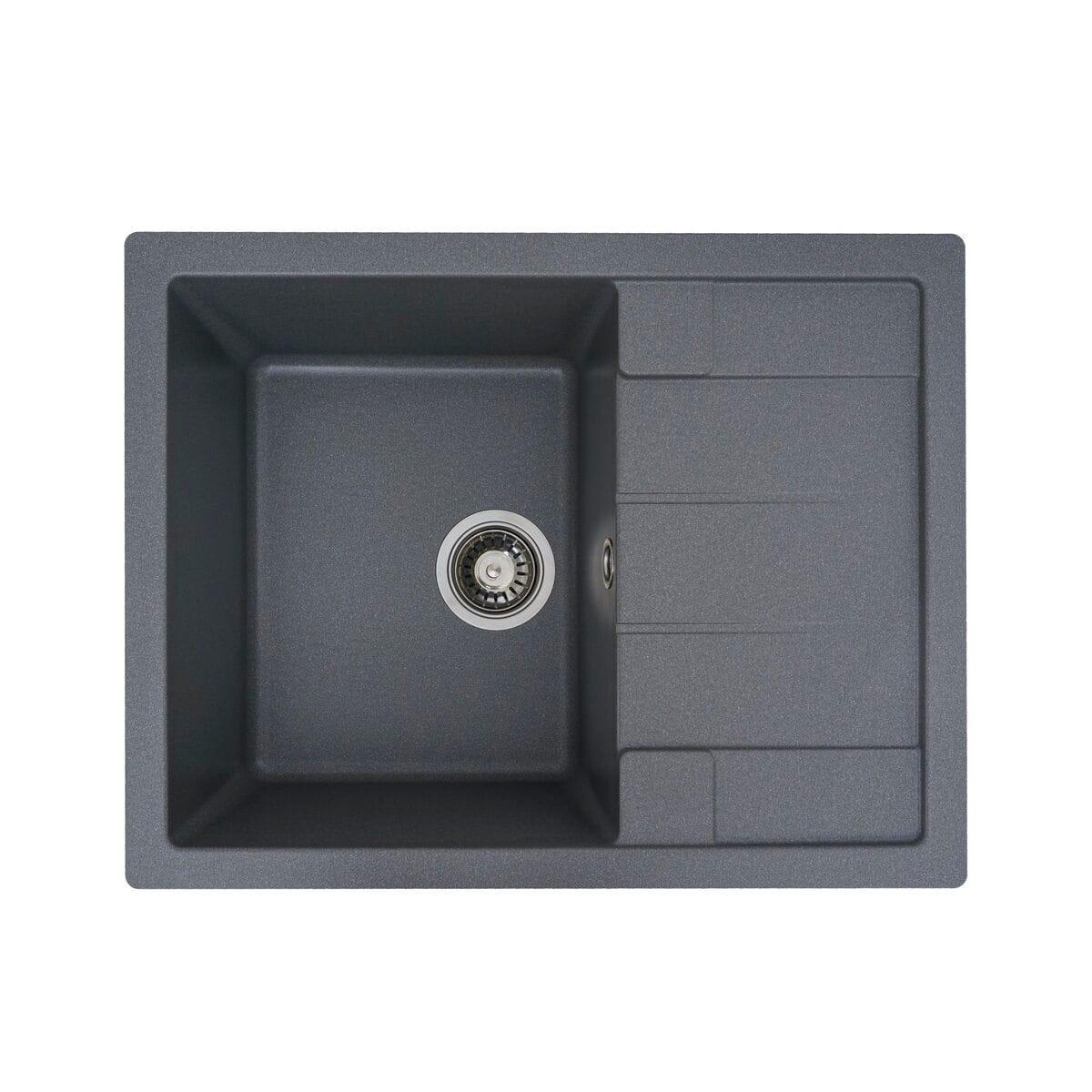 Мойка гранитная Valeso Intenso 650х500 врезная прямоугольная Серый муссон матовый (PLTM-SP000046807)