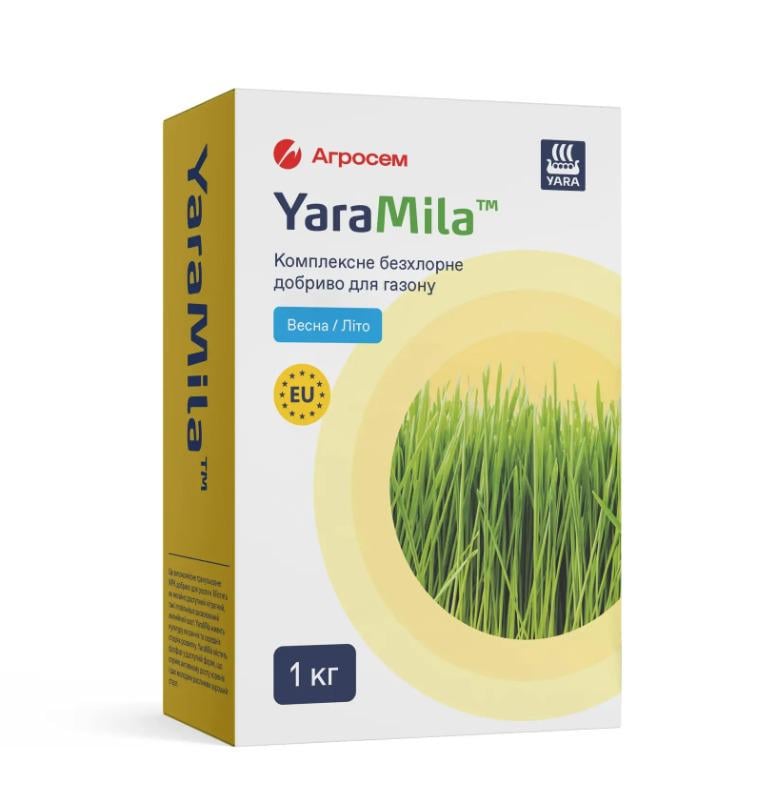 Удобрение комплексное безхлорное для газона Yara Mila весна/лето 1 кг (37206812)