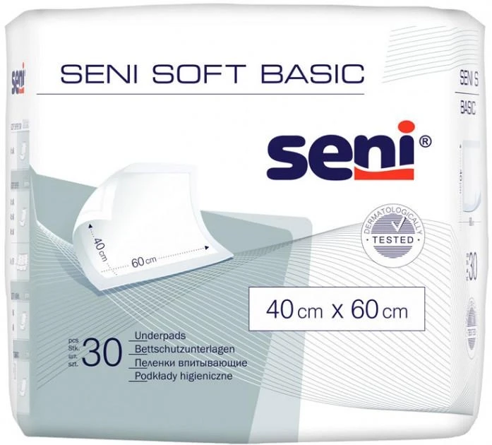 Пеленки для взрослых Seni SOFT BASIC 40х60 № 30 (000005752)