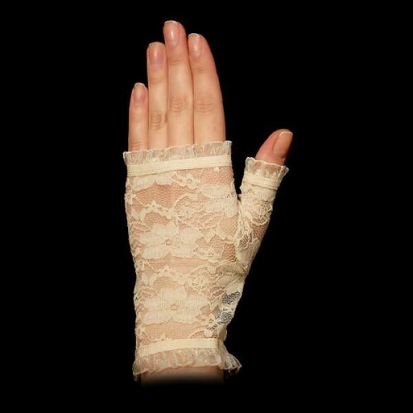 Декор на Хэллоуин Seta Перчатки митенки гипюровые (10-60BG)