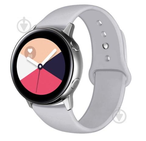 Ремешок силиконовый BeWatch для Samsung Galaxy watch Active | Active 2 42 | Active 2 44мм Серый (1010304)