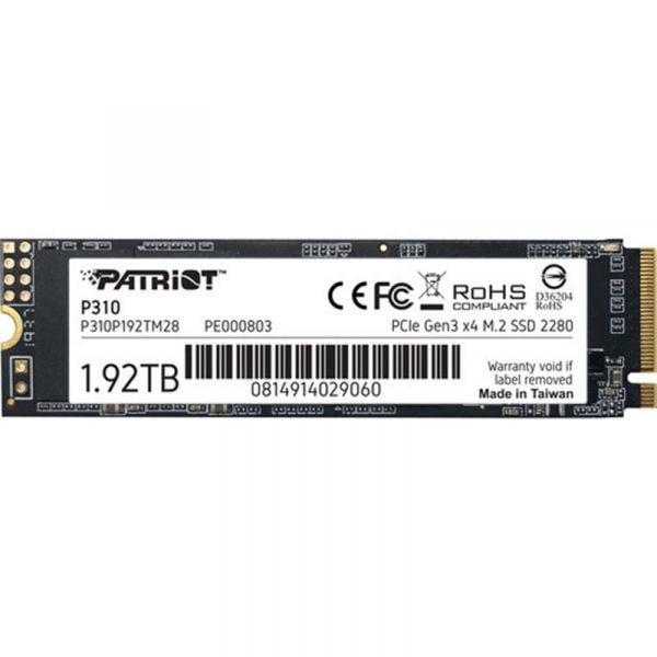 SSD-накопитель Patriot P310 1.92TB M.2 2280 PCIe NVMe 4.0 x4 TLC (P310P192TM28)