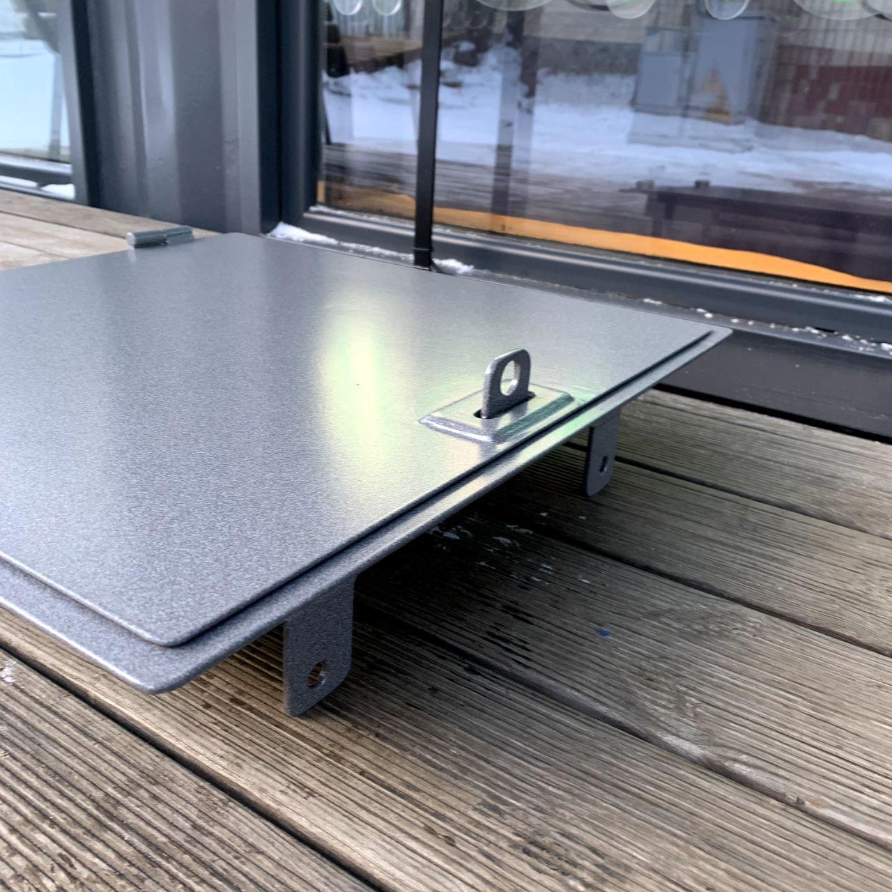 Люк антивандальний стіновий з вухом для навісного замка сталевий ревізійний 400х400 мм Лсв-44 Сірий (2080538758/К0547) - фото 5 Люк антивандальний стіновий з вухом для навісного замка сталевий ревізійний 400х400 мм Лсв-44 Сірий (2080538758/К0547) - фото 5