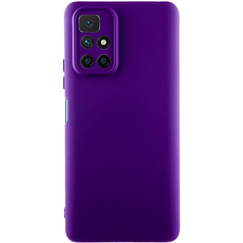 Протиударний чохол TPU GETMAN Liquid Silk Full Camera для Xiaomi Redmi 10 Фіолетовий / Ultra Violet