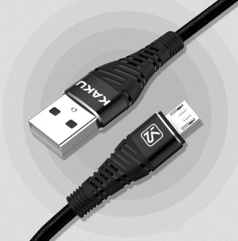 USB кабель Kaku KSC-298 USB-Micro USB 1 м Black (1253059417) - фото 2