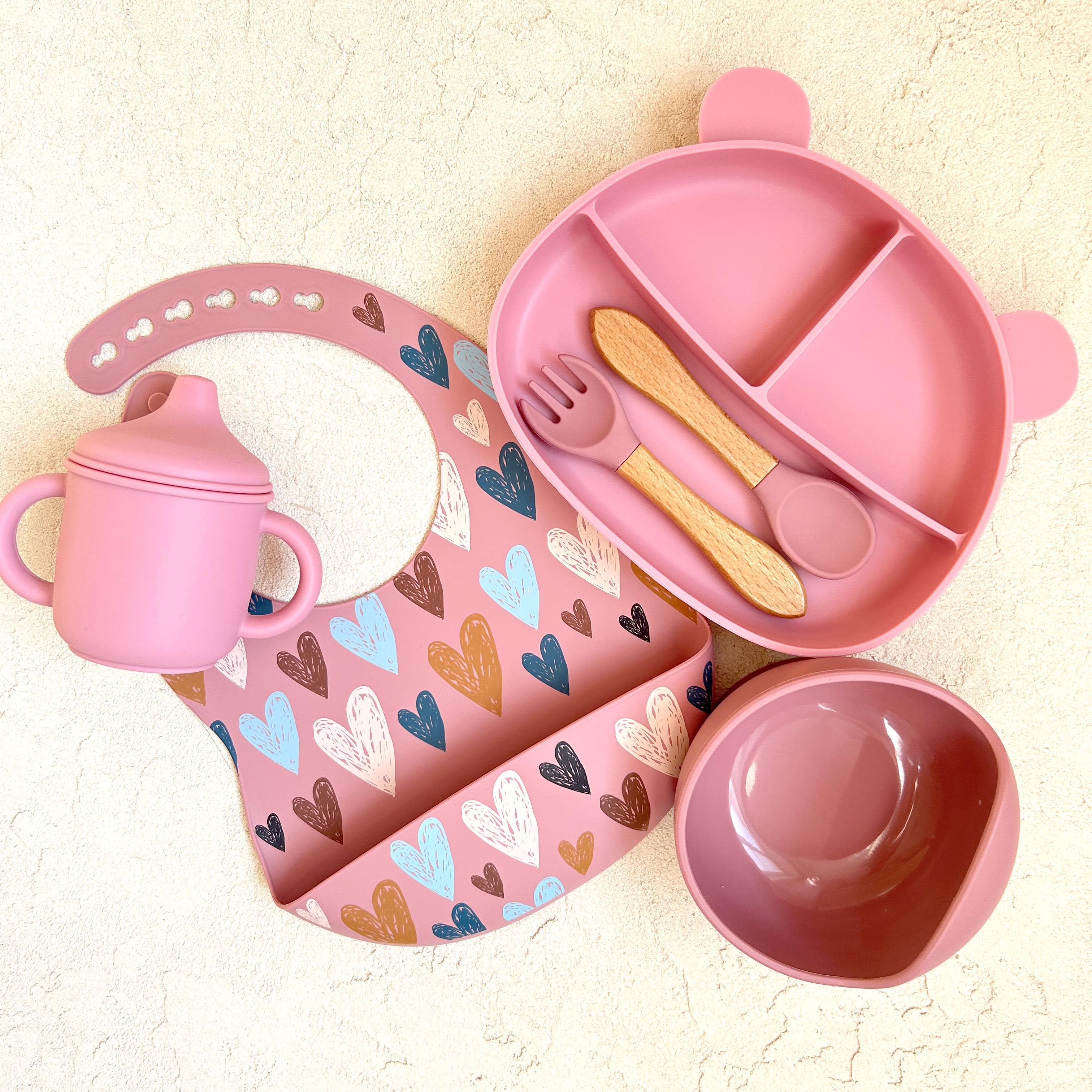 Детская посуда для кормления Мишки BPR img_e6676 Сердечки поильник с носиком Розовый (65430)