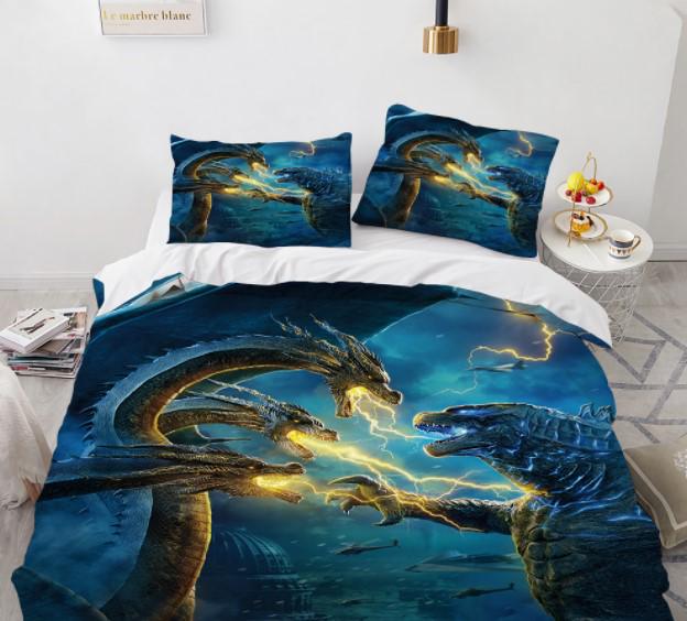 Комплект постельного белья с 3D рисунком Godzilla #1