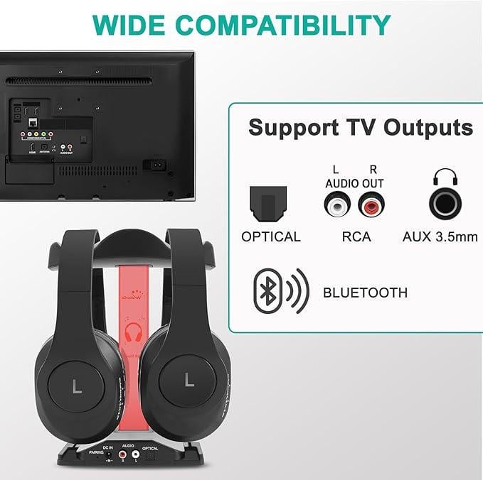 Навушники WallarGe Bluetooth подвійні бездротові з радіопередавачем - фото 7 Навушники WallarGe Bluetooth подвійні бездротові з радіопередавачем - фото 7