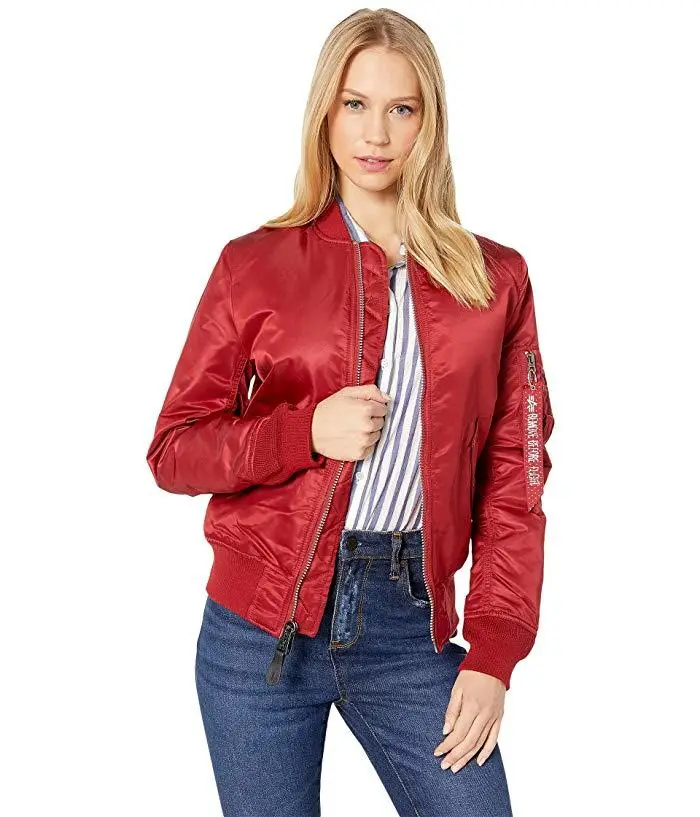 Бомбер Alpha Industries MA-1 W Flight Jacket L Red (WJM44500C1RL) - фото 2