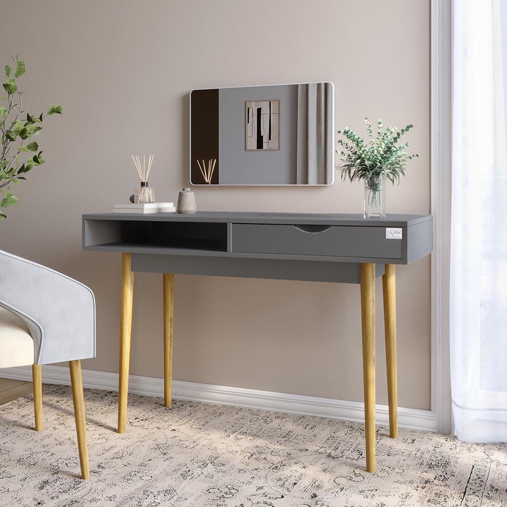 Письменный стол Lion Сканди-1 120,4x48,4x82 см Антрацит (LION-041201)