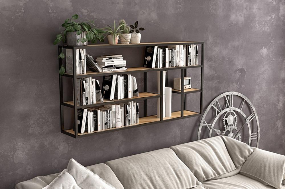 Полиця настінна EcoLoft IN-2803 в стилі лофт 152х27х77 см (28536740)