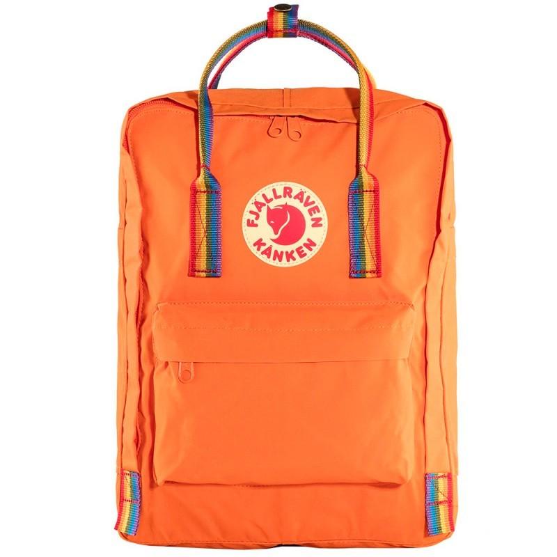 Городской рюкзак Fjallraven Kanken Rainbow Burnt Orange/Rainbow Pattern (23620.212-907)